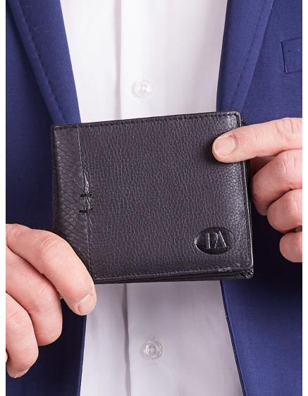 Fekete bőr vízszintes férfi pénztárca