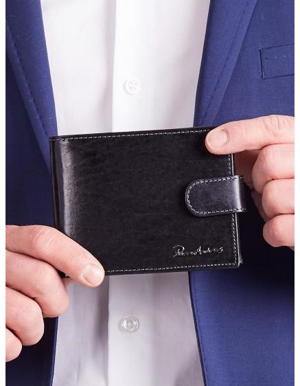 Fekete bőr férfi vízszintes pénztárca