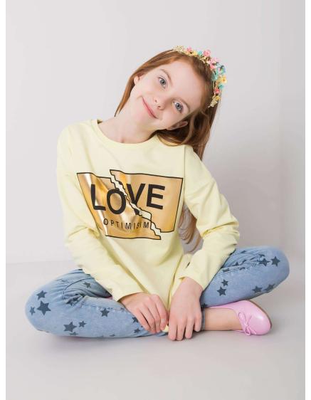 Élénksárga blúz lányoknak