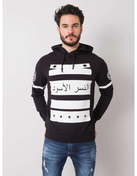 Čierna pánska mikina Cameron s potlačou