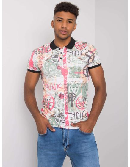 Biela bavlnená pánska polokošeľa Elijah