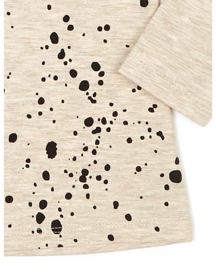 Béžová dievčenská blúzka s nápismi a aplikáciami