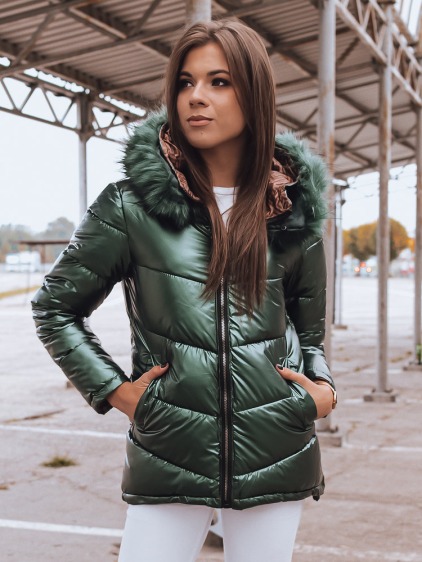 Dámska zimná parka s kapucňou PAGET zelená