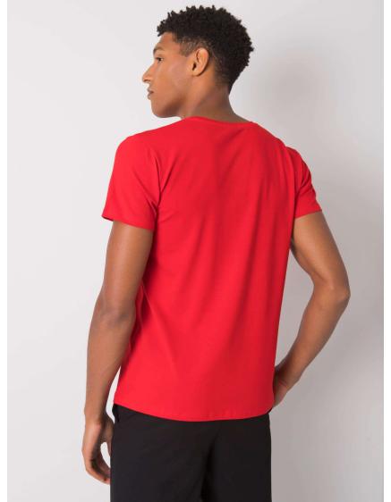 Pánske červené tričko Collin s potlačou