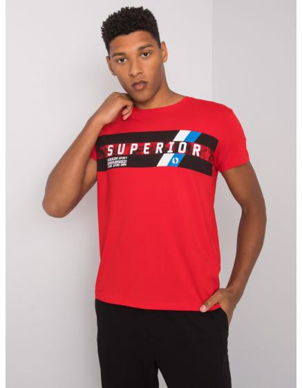 Červené bavlnené pánske tričko Kendrick