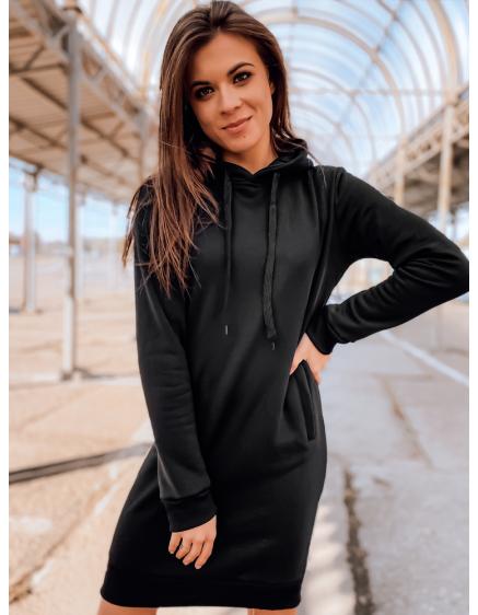 Női elegáns kapucnis ruha GARNET fekete