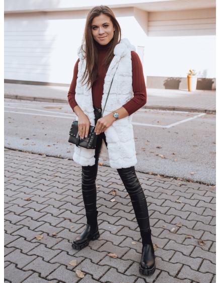 Dámská zateplená zimní vesta LUISA bílá