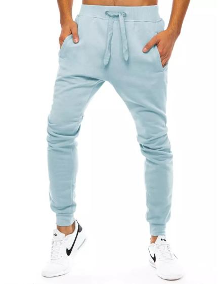 Pánske športové tepláky bez potlače CORO modré