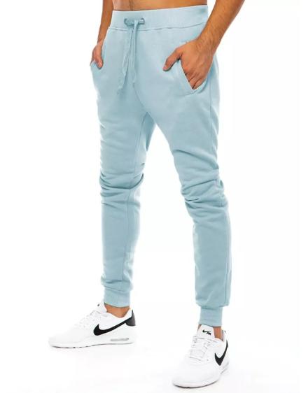 Pánske športové tepláky bez potlače CORO modré