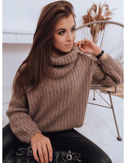 Dámský svetr pletený TONNY světle hnědá