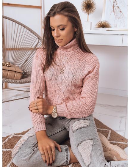 Női pulóver AURI rózsaszín