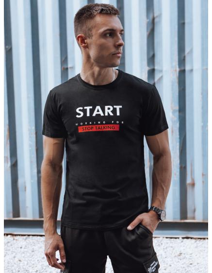Férfi póló START fekete mintával