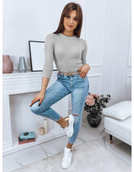 Női pulóver AURINA világosszürke