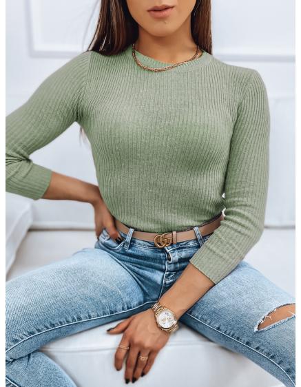 Női pulóver AURINA világoszöld