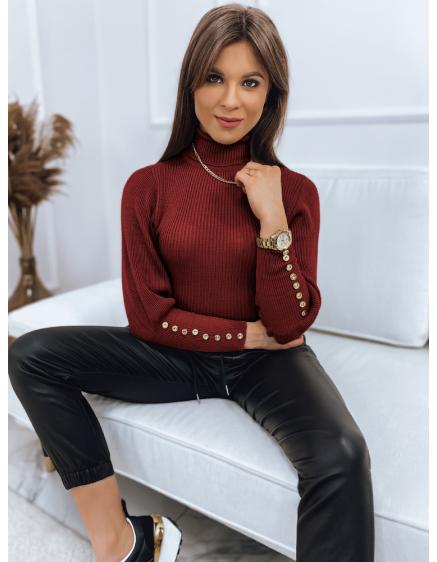Dámsky sveter INGRIDA tmavo červený