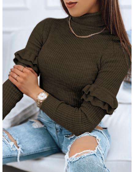 Dámský svetr BUFALO tmavě hnědý