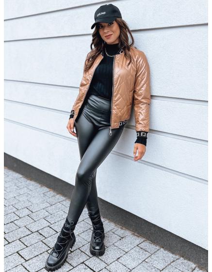 Dámska prešívaná bunda BASEBALL béžová