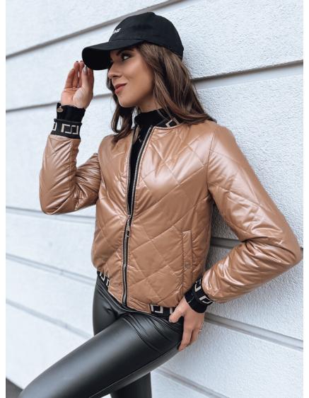 Dámska prešívaná bunda BASEBALL béžová