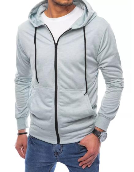Férfi kapucnis pulóver húzózsinórral REMA világos szürke