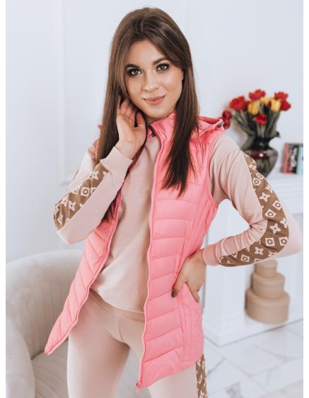Dámská prošívaná vesta GESLA růžová