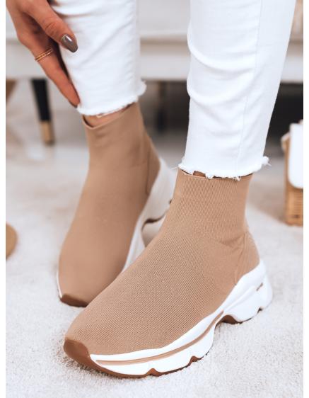 Női zoknis cipő SOCKY II bézs