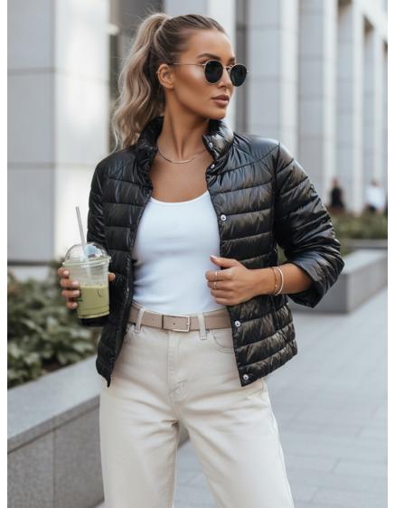 Női fordítható steppelt kabát FLORIS fekete