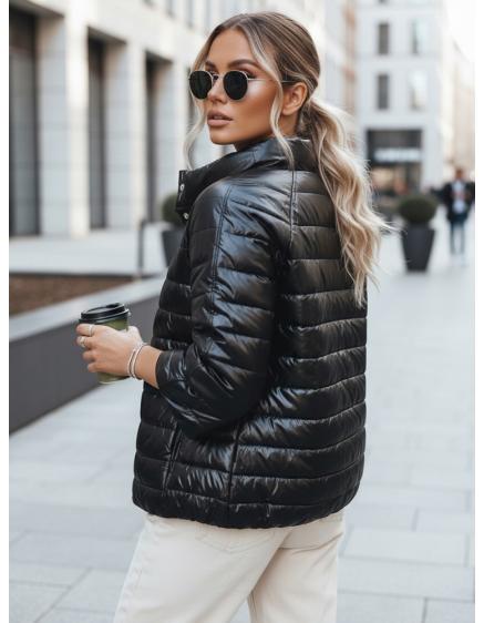 Női fordítható steppelt kabát FLORIS fekete