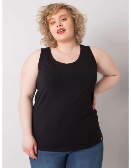 Dámsky dlhý plus size top KEYLA čierny