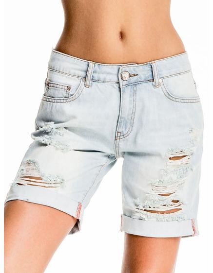 Dámske džínsové šortky a'la bermudy svetlomodré