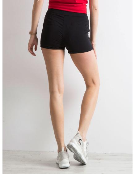 Dámske šortky s vreckami elegantné POCKET čierne