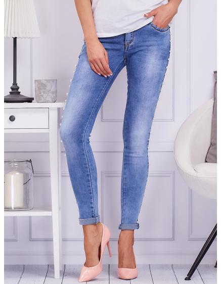 Női farmer gyöngyökkel PEARL kék