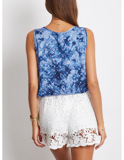 Női felső világoskék szívecskékkel HEARTS világoskék