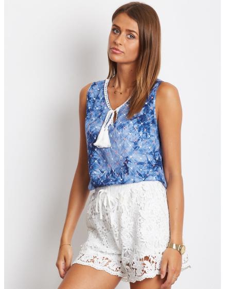 Női felső világoskék szívecskékkel HEARTS világoskék