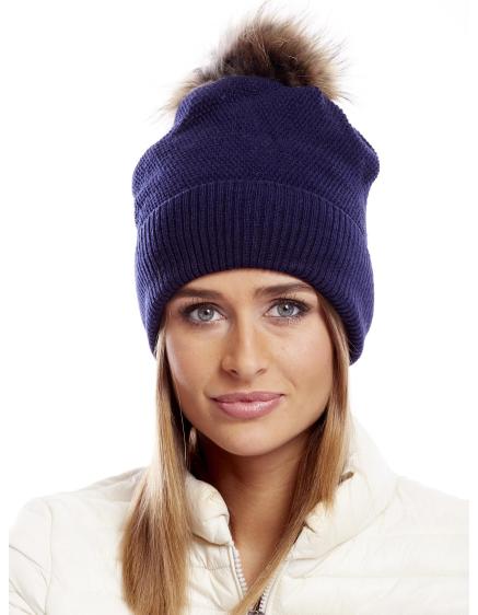 Női sapka zsinórral és karimával tengerészkék