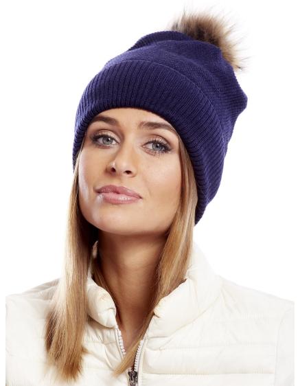 Női sapka zsinórral és karimával tengerészkék