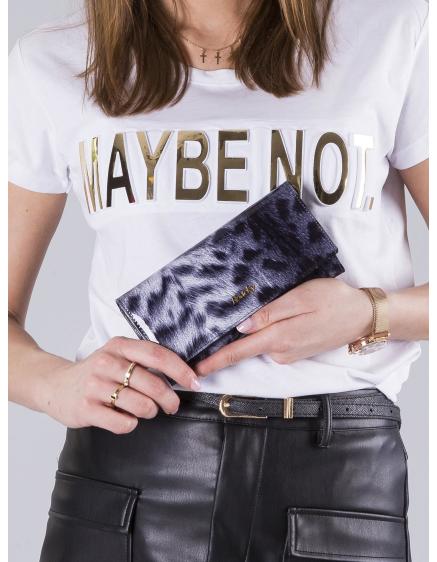 Dámská peněženka z lakované kůže ORLA bílo-černá