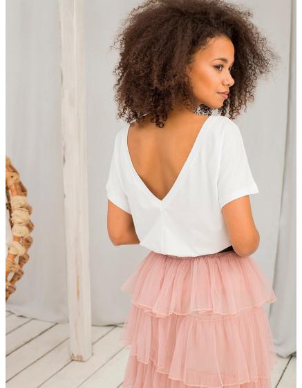 Dámske tričko s výstrihom FIRE white