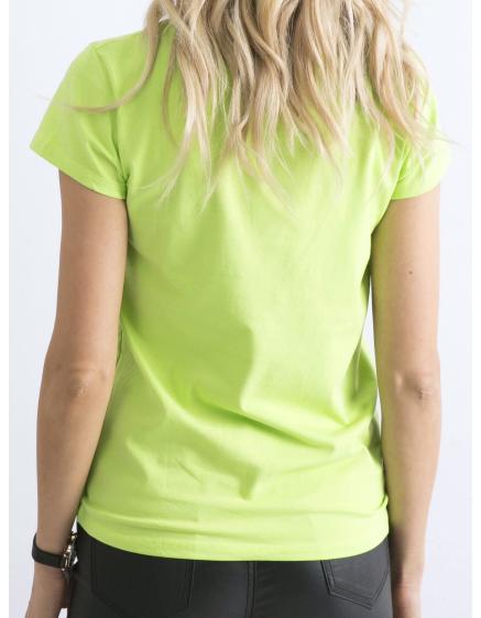 Dámské tričko PEACHY v limetkově zelené