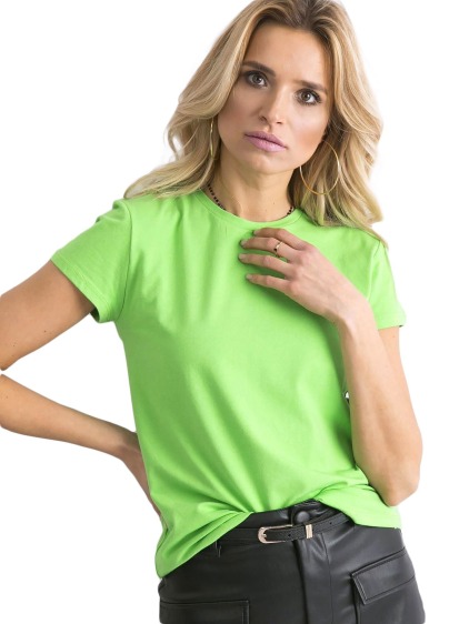 Dámske tričko s okrúhlym výstrihom PEACHY light green