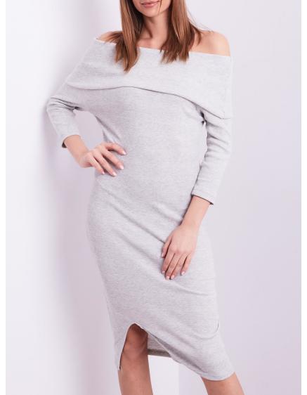 Női vállnélküli ruha ANALIA világosszürke