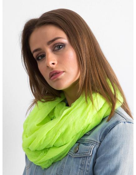 Dámský šátek s kovovými nitěmi FLUO žlutý 