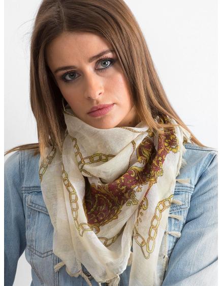 Női mintás sál GIOVANNI világos bézs