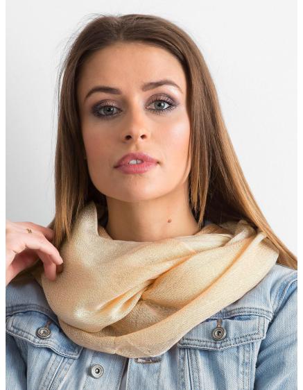 Dámsky šál trblietavý BRETT béžový a broskyňový