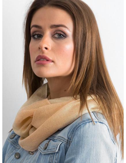 Dámsky šál trblietavý BRETT béžový a broskyňový