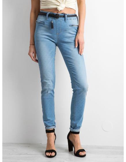 Dámské džíny s jemným vzorem LIGHT modré 