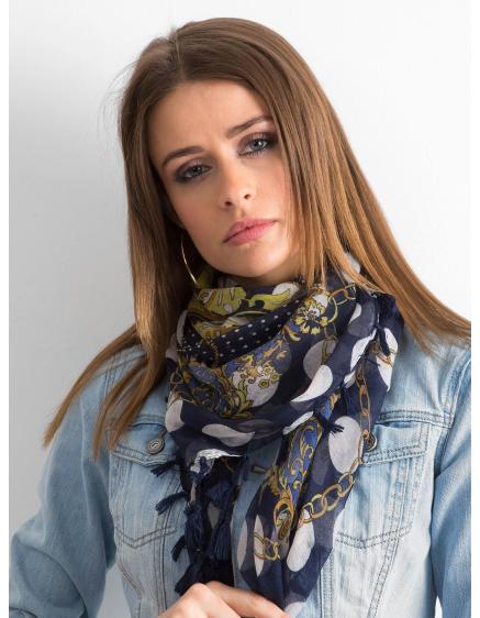 Dámska vzorovaná šatka EUGENE navy blue