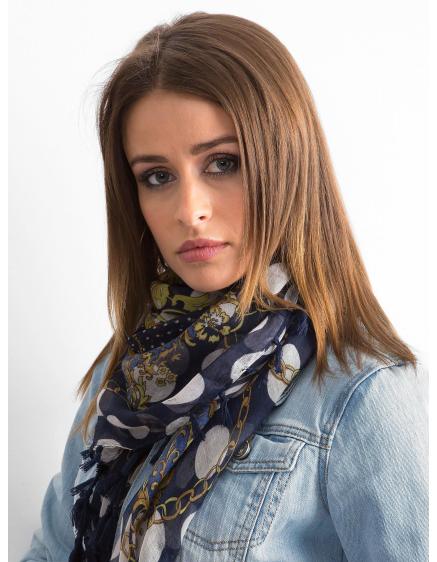 Dámska vzorovaná šatka EUGENE navy blue