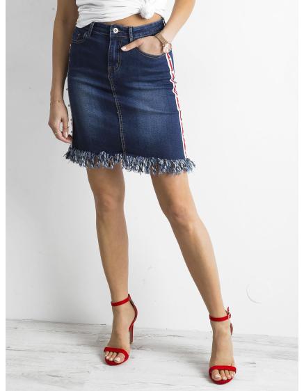 Női farmer szoknya szegéllyel FYIA kék