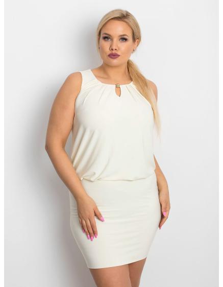 Dámské šaty plus size PROFFESION ecru 
