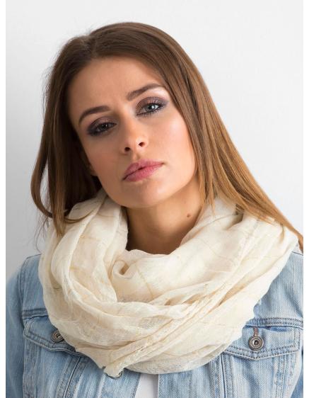 Dámska šatka s kovovými niťami BRAYLEN svetlo béžová